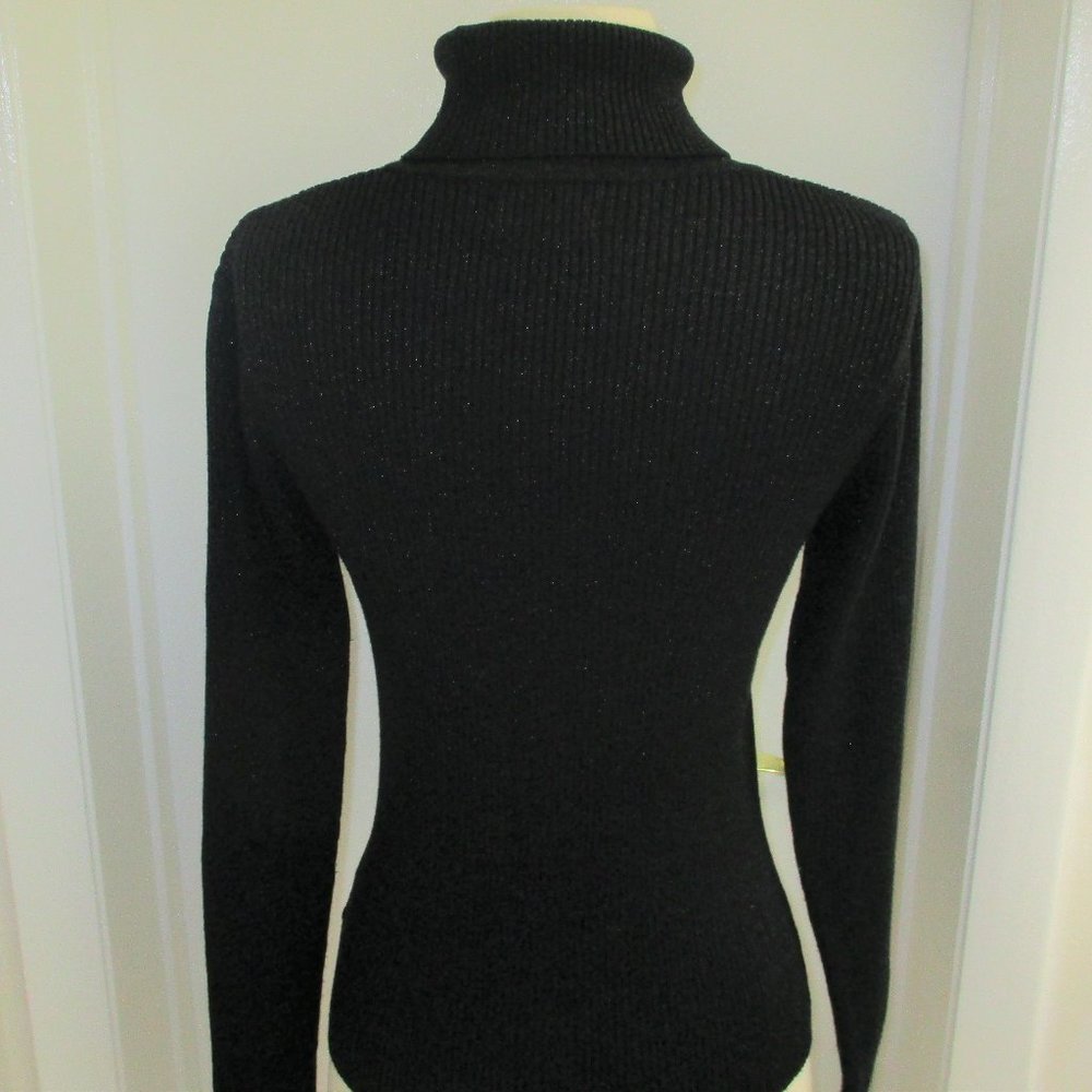 Worthington Black Long Sleeve Turtleneck Sweater - Picture 4 of 5